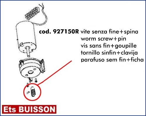 DEA Look - Vis sans fin & goupille référence 927150R